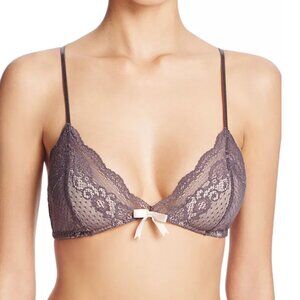 Eberjey "Anouk" Lace Bralette in burgundy/dark mauve (S)